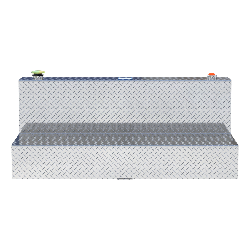 UWS Bright Aluminum 100-Gallon L-Shaped Aluminum Transfer Tank Model TT-100-L-T-P