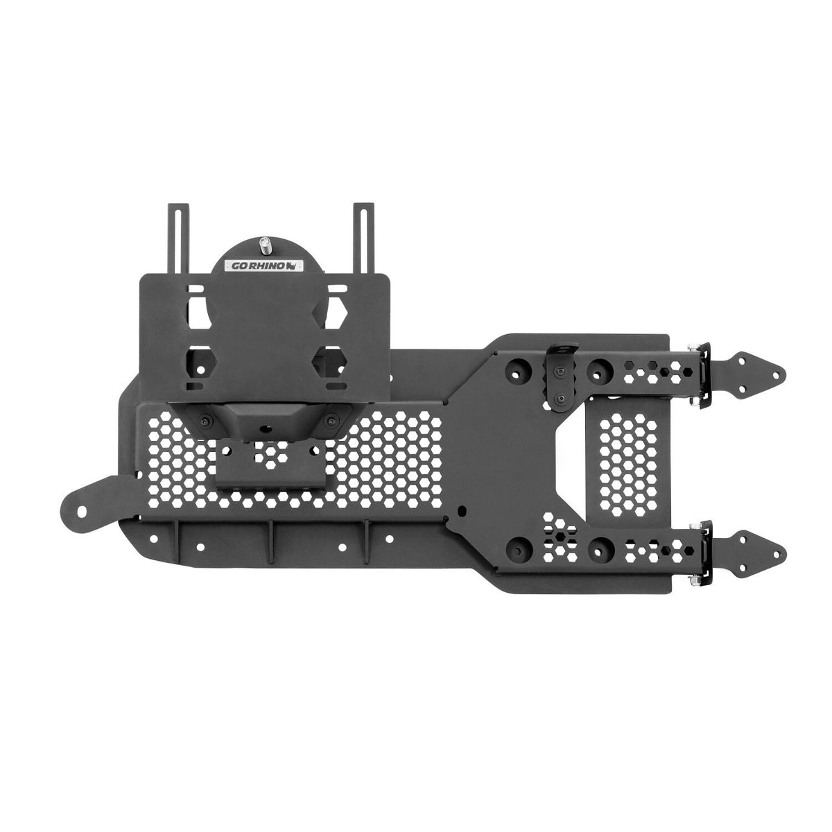 Rockline Body Mount Spare Tire Carrier Textured Black 2018-2026 Jeep Wrangler Go Rhino