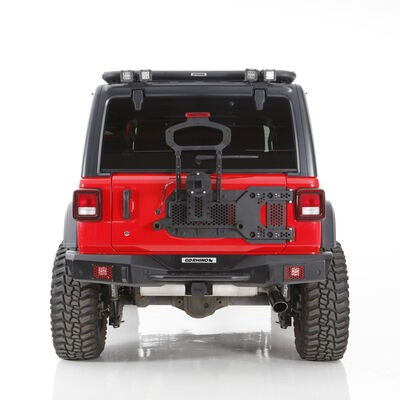 Rockline Body Mount Spare Tire Carrier Textured Black 2018-2026 Jeep Wrangler Go Rhino