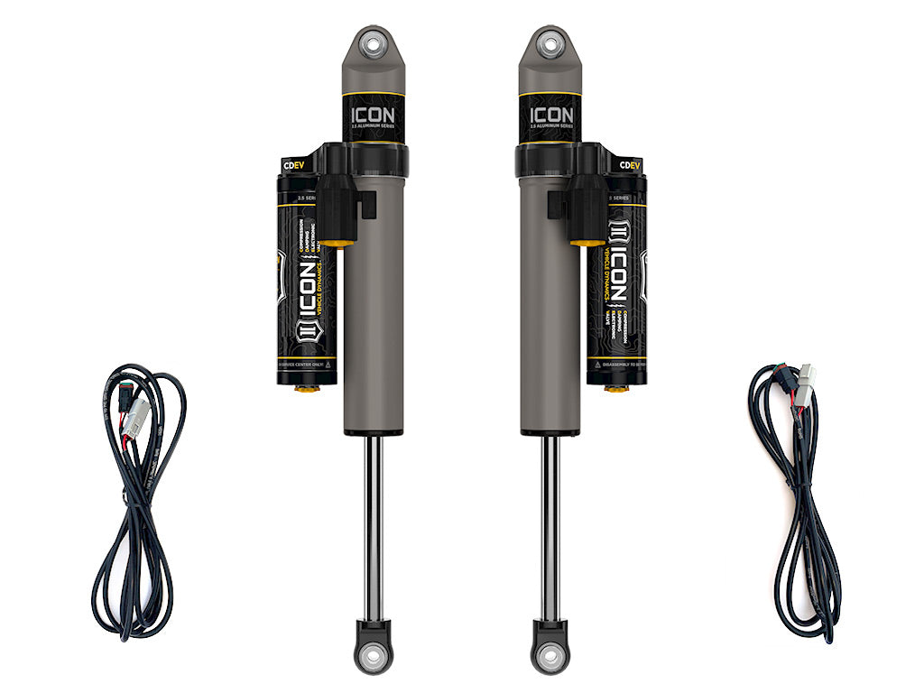 2018-2023 Jeep Wrangler JL 2.5 Inch Lift Rear V.S. 2.5 Aluminum Series Shock Absorbers Piggyback Reservoir W/ CDEV Pair Icon Vehicle Dynamics