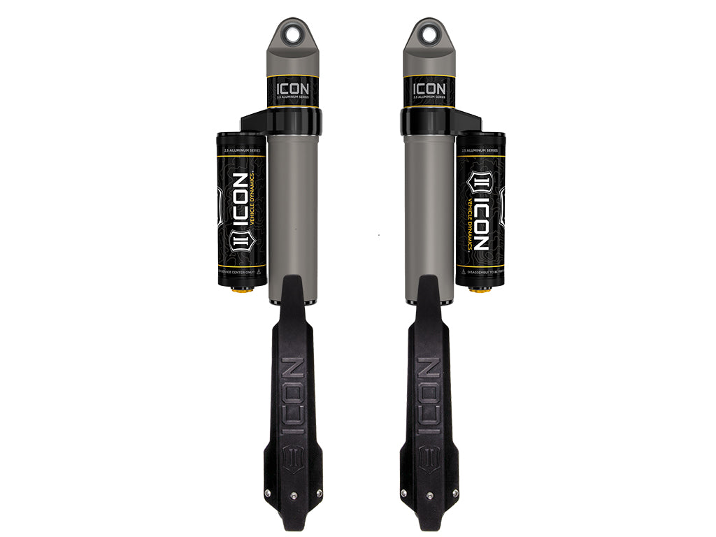 2020-2023 Jeep Gladiator 1.5 Inch Lift Rear V.S. 2.5 Aluminum Series Shock Absorbers Piggyback Reservoir Pair Icon Vehicle Dynamics