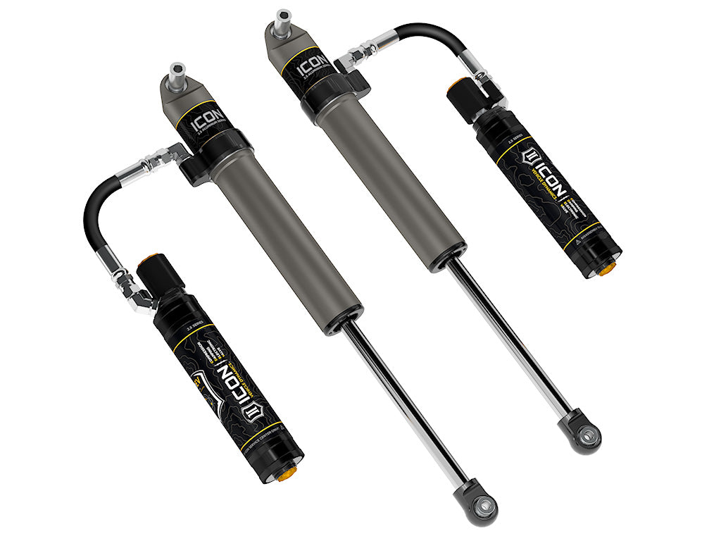 2020-2023 Jeep Gladiator 2018-2023 Jeep Wrangler JL 2.5 Inch Lift Front V.S. 2.5 Aluminum Series Shock Absorbers Remote Reservoir W/ CDEV Pair Icon Vehicle Dynamics