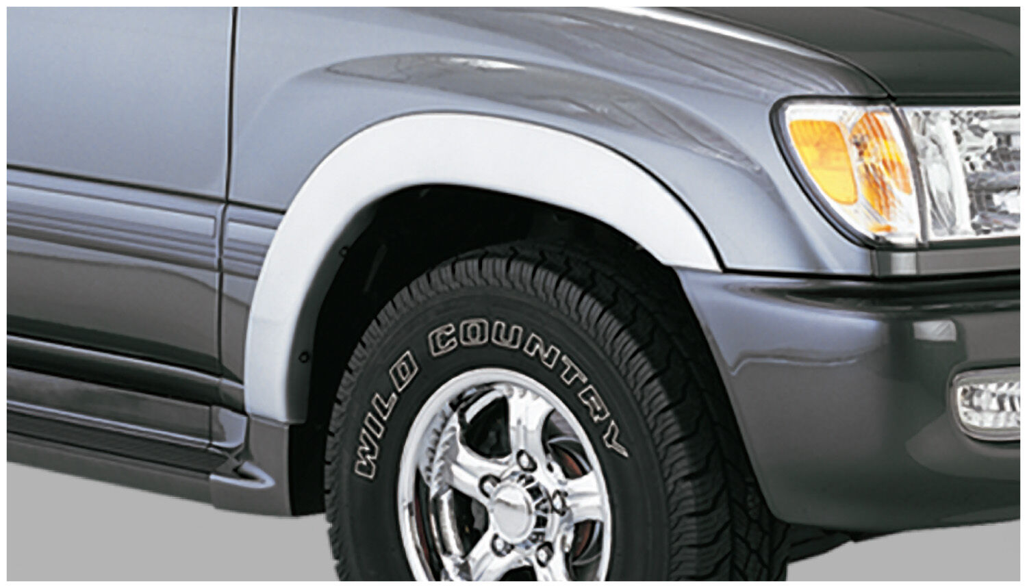 OE Style Fender Flares Black Smooth Finish 4-Piece Set For 1998-2007 Land Cruiser Husky Liners