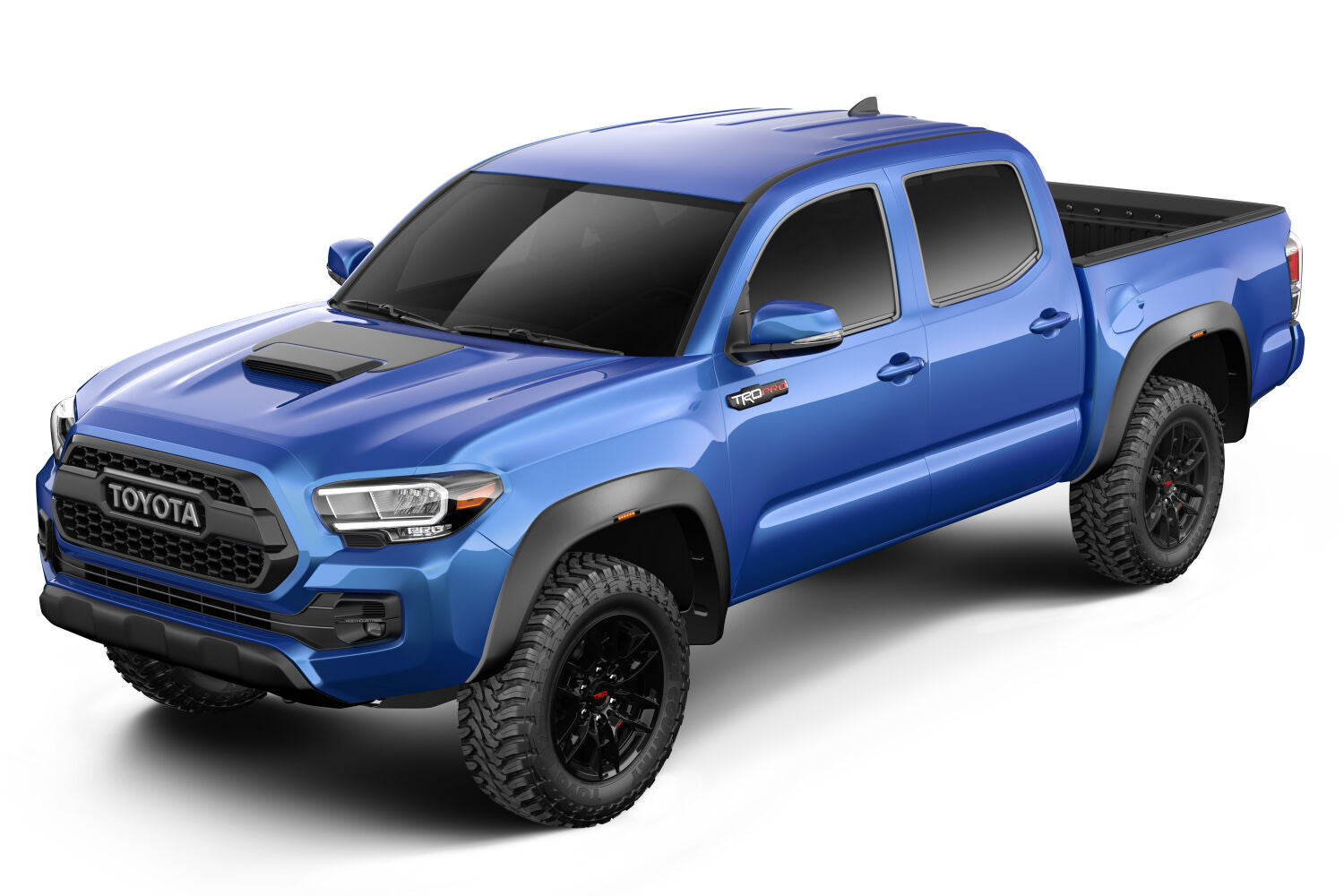 RVL Fender Flares Black Smooth Finish 4-Piece Set For 2016-2023 Tacoma Husky Liners