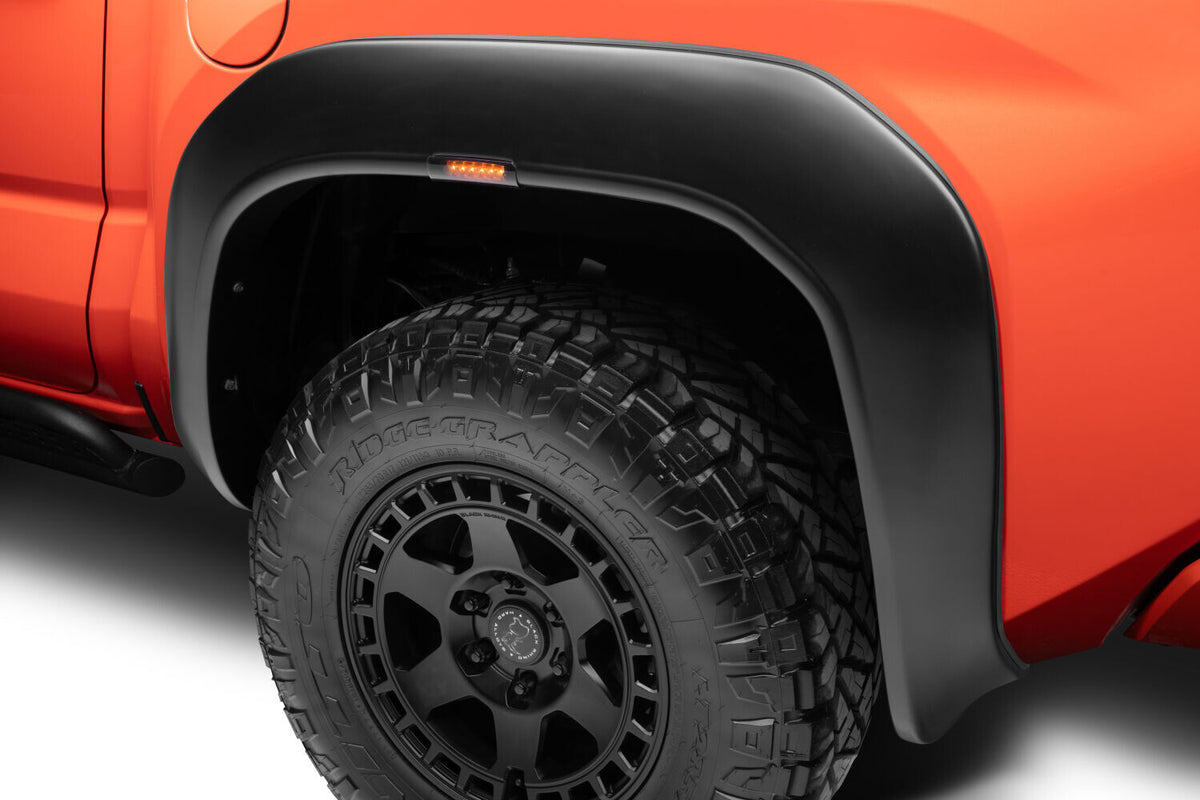 RVL Fender Flares Black Smooth Finish 4-Piece Set 24-26 Toyota Tacoma Husky Liners
