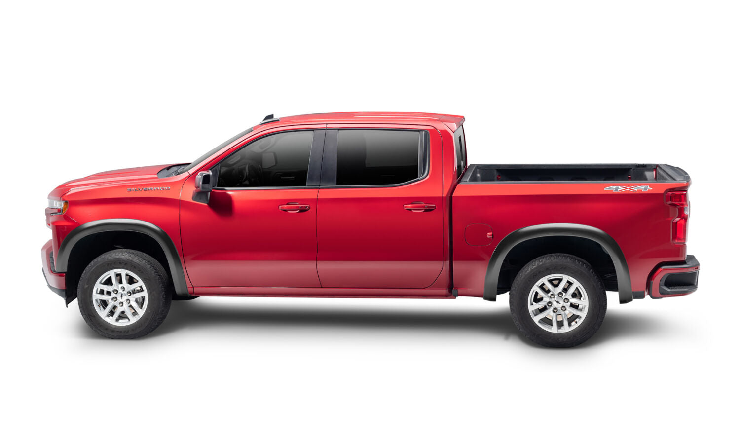 OE Style Fender Flares Black Smooth Finish 4-Piece Set For 2019-2026 Silverado 1500 Husky Liners