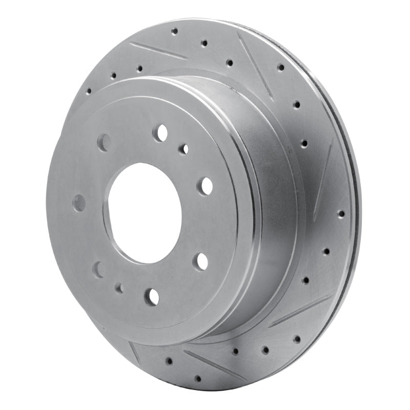 R1 04-11 Ford F-150 RWD Rear Right Drilled & Slotted Silver Brake Rotor