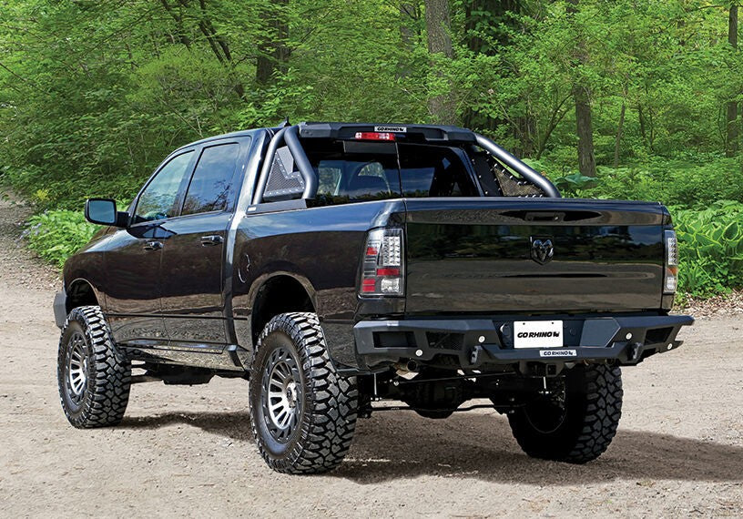BR20 Rear Bumper Replacement Textured Black 2013-2024 Ram 1500 Go Rhino