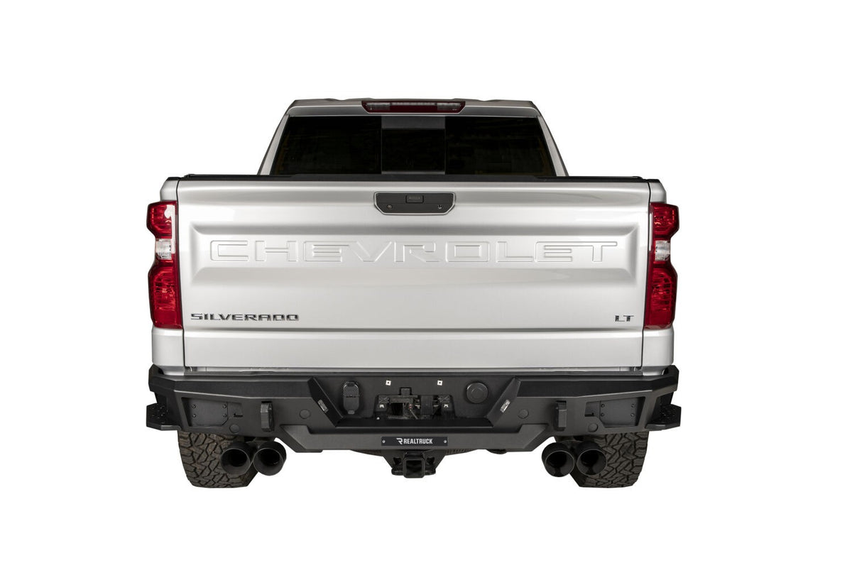 BR20 Rear Bumper Replacement Textured Black 2019-2021 Silverado/Sierra 1500 Go Rhino