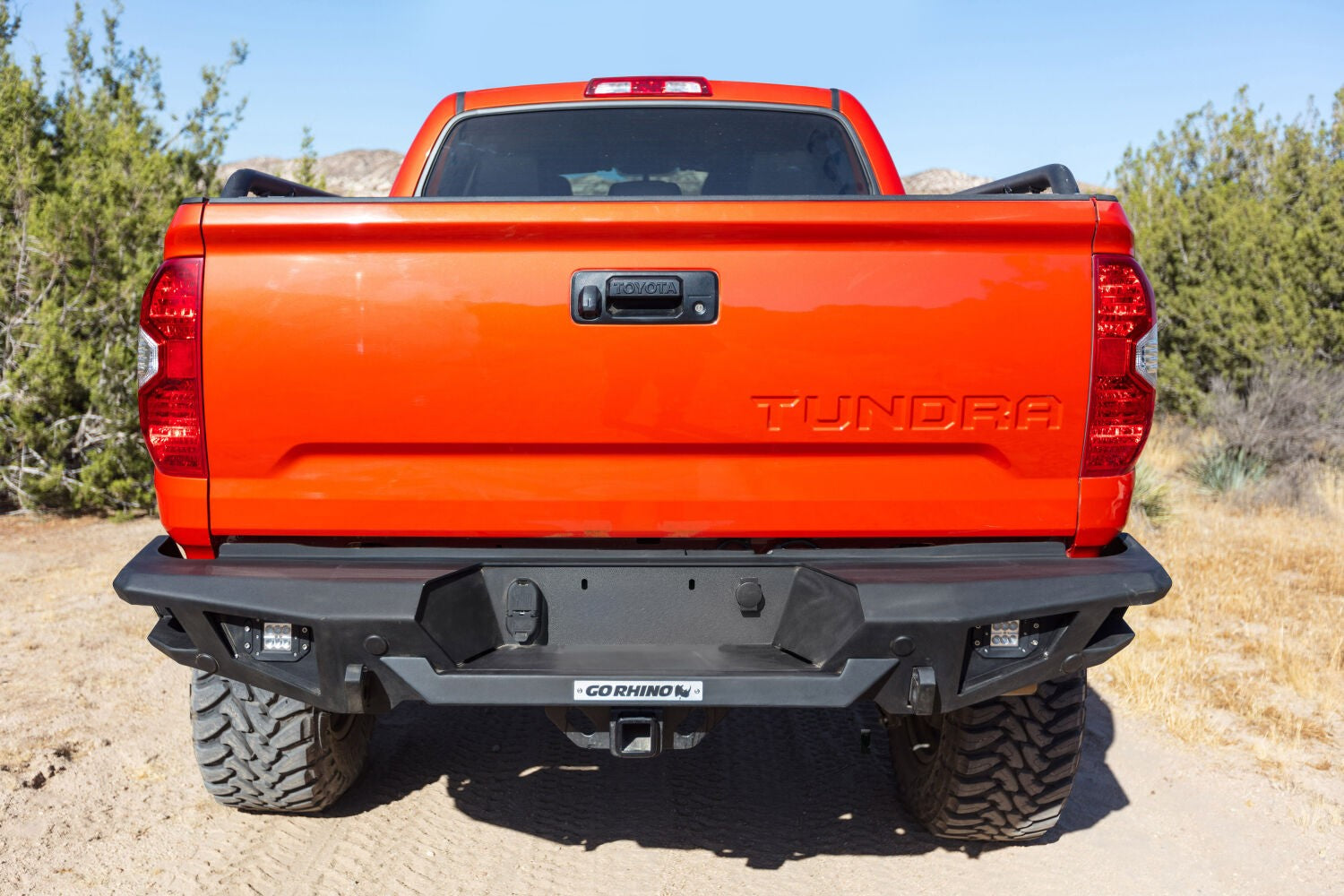 BR20 Rear Bumper Replacement Textured Black 2014-2021 Toyota Tundra Go Rhino