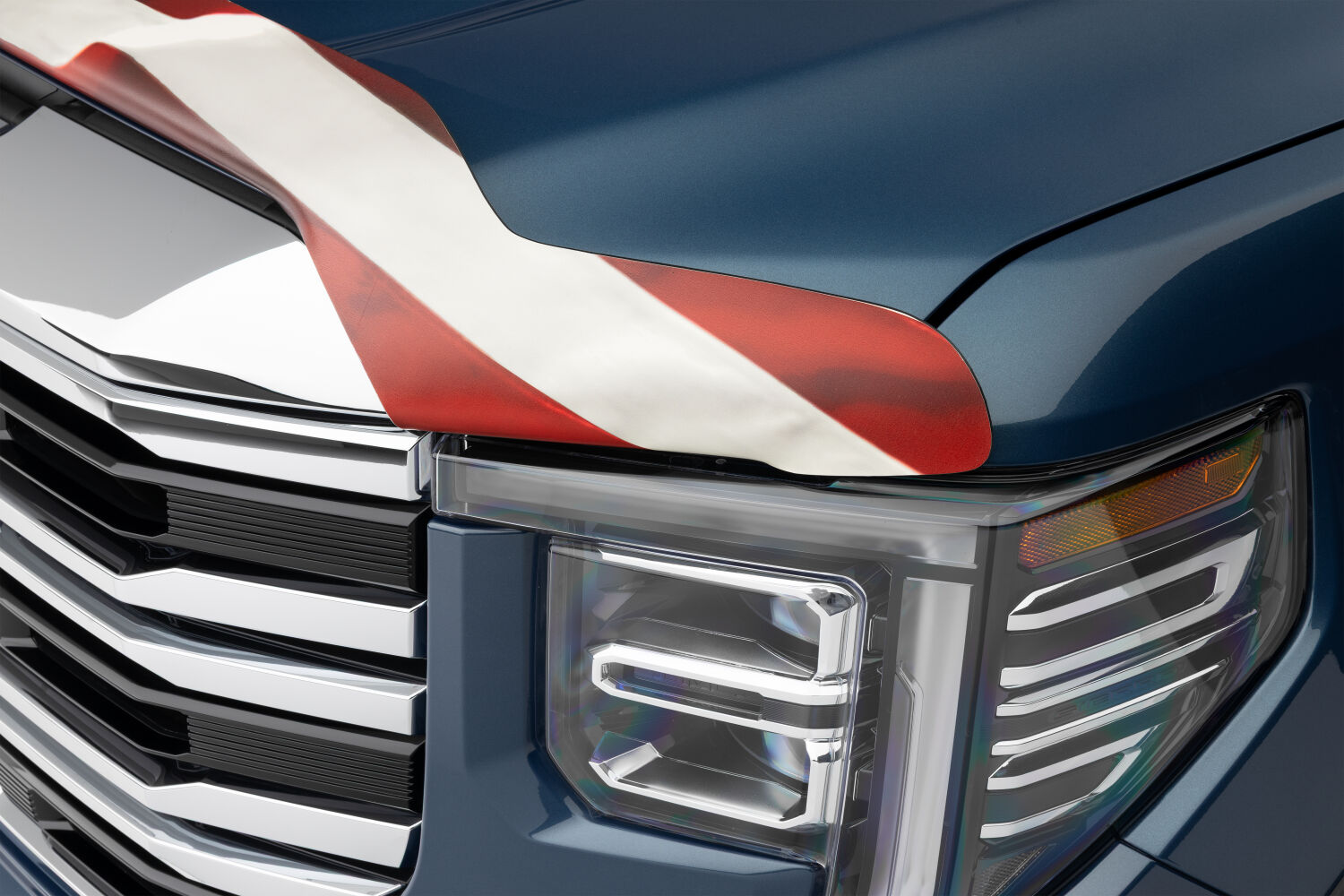 Eagle American Flag Bug Shield For 2007-2013 Sierra 1500/2500 HD/3500 HD Husky Liners