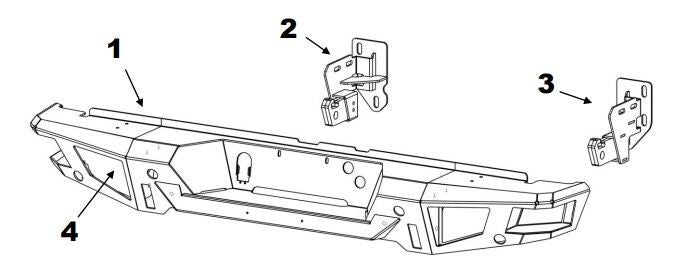 BR20 Rear Bumper Replacement 2015-2020 Ford F-150 Go Rhino