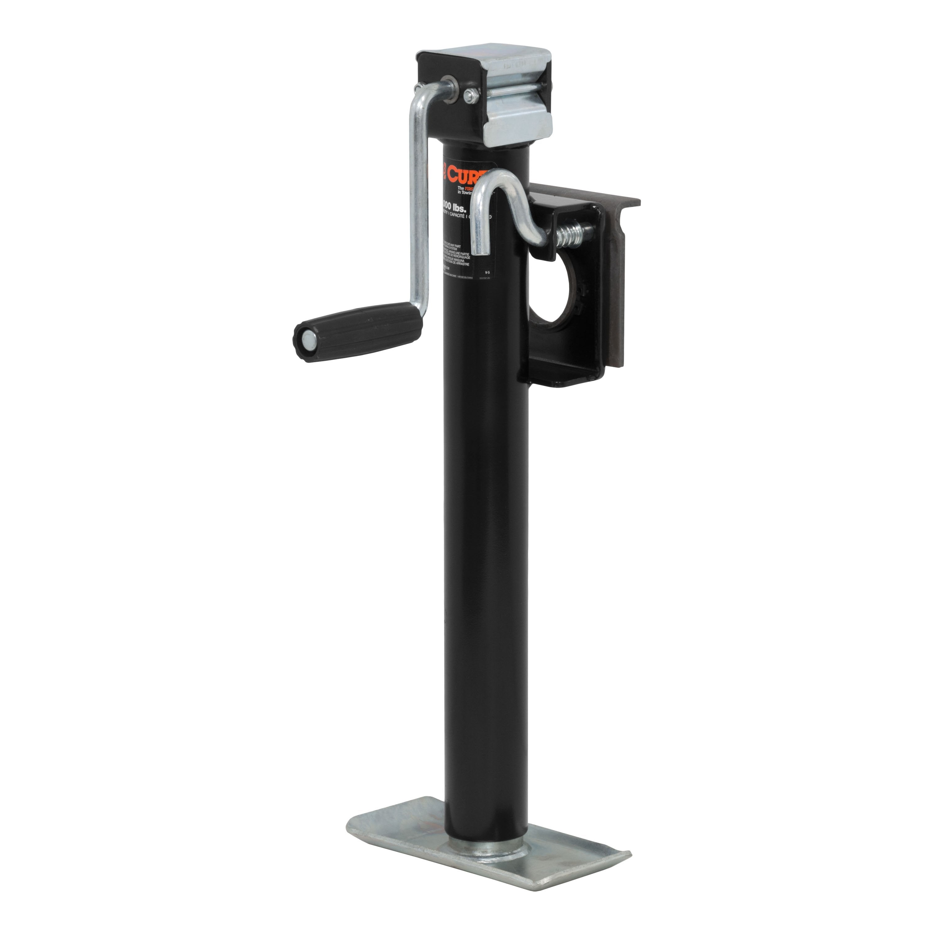 CURT Weld-On Bracket-Style Swivel Trailer Jack, 3,000 lbs. Support Capacity, 14-1/2 Inches Vertical Travel Model 28306