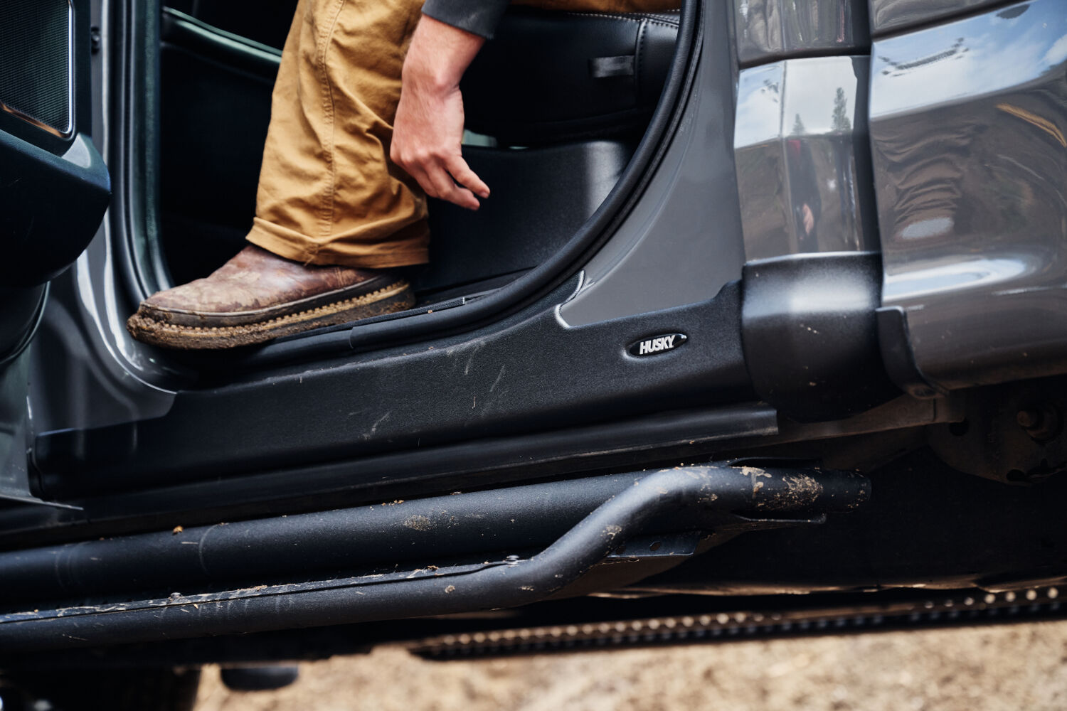 Trail Armor Rocker Panel Black, Incl. Side Panels/Sill Plate Cover For 2019-2023 Ranger Crew Cab Husky Liners
