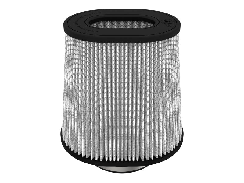 afe Magnum FORCE replacement air filter featuring a 5.5-inch inlet, 10x8-inch base, and 9-inch height for enhanced airflow.