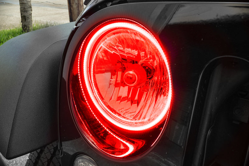 Oracle Jeep Wrangler JK 07-17 LED Waterproof Halo Kit - ColorSHIFT w/ 2.0 Controller