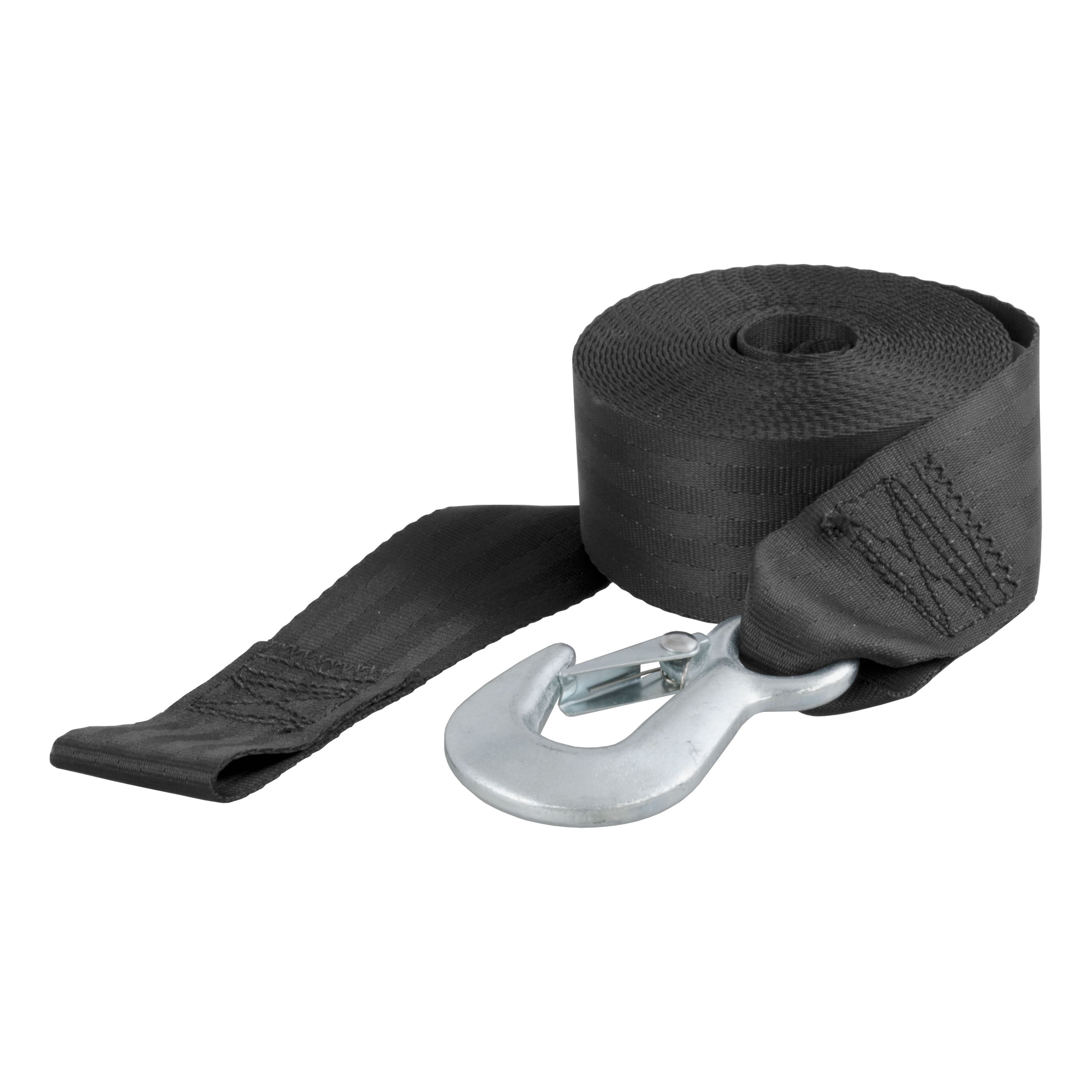 CURT 2-Inch x 20-Foot Nylon Winch Strap with Hook, 4,000 lbs Model 29007
