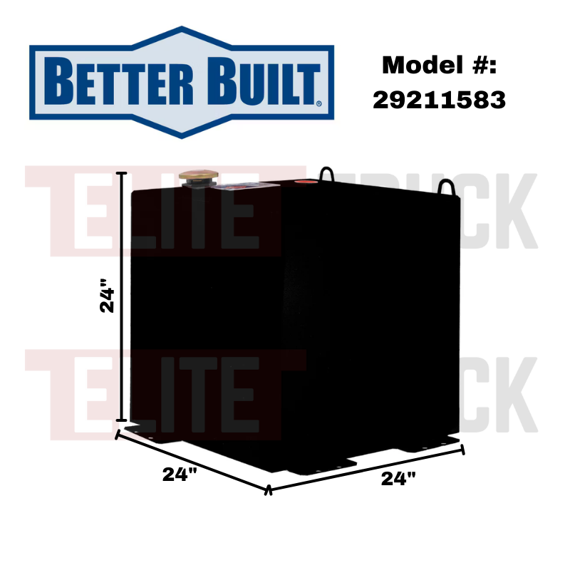 Better Built 50 Gallon Gloss Black Steel Square Transfer Tank Model 29211583