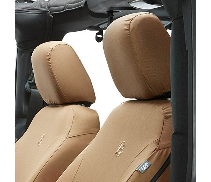 Jeep Wrangler Seat Covers For Jeep 2007-2012 Wrangler JK 4 Door Front Premium Vinyl Fabric Tan Bestop
