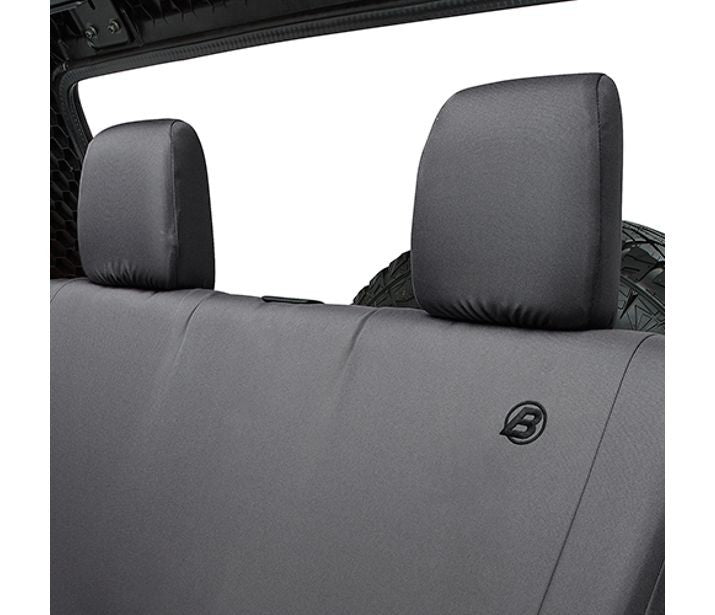Jeep Wrangler Seat Covers For Jeep 2008-2012 Wrangler JK 4 Door Rear Premium Vinyl Fabric Black Diamond Bestop