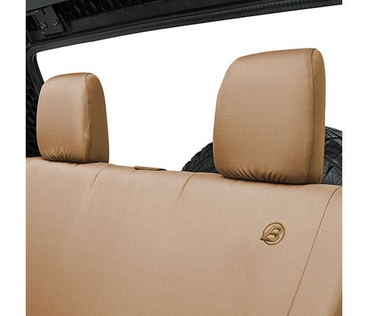 Jeep Wrangler Seat Covers For Jeep 2007-2018 Wrangler JK 2 Door Rear Premium Vinyl Fabric Tan Bestop