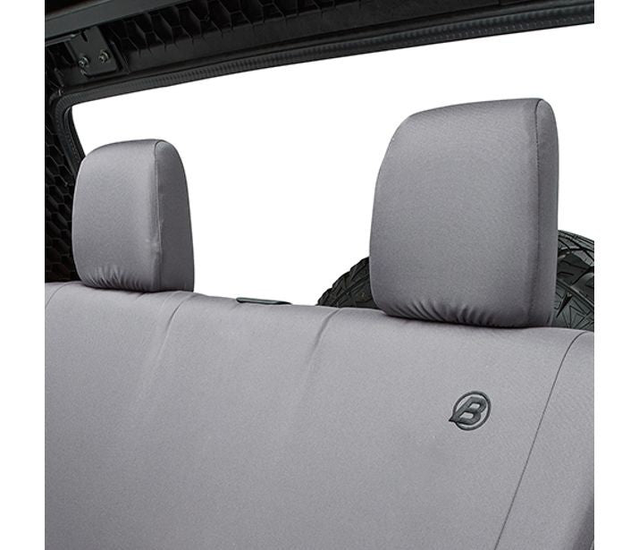 Jeep Wrangler Seat Covers For Jeep 2007-2018 Wrangler JK 2 Door Rear Premium Vinyl Fabric Charcoal Bestop
