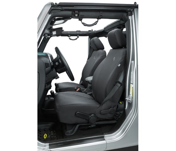 Jeep Wrangler Seat Covers For Jeep 2013-2018 Wrangler JK 4 Door Front Premium Vinyl Fabric Black Diamond Bestop
