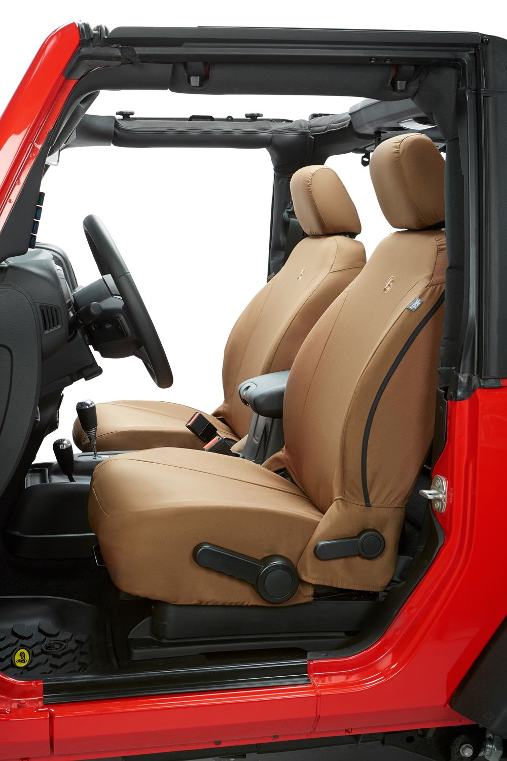 Jeep Gladiator Seat Covers For Jeep 2020-2023 Gladiator 4 Door Front Premium Vinyl Fabric Tan Bestop