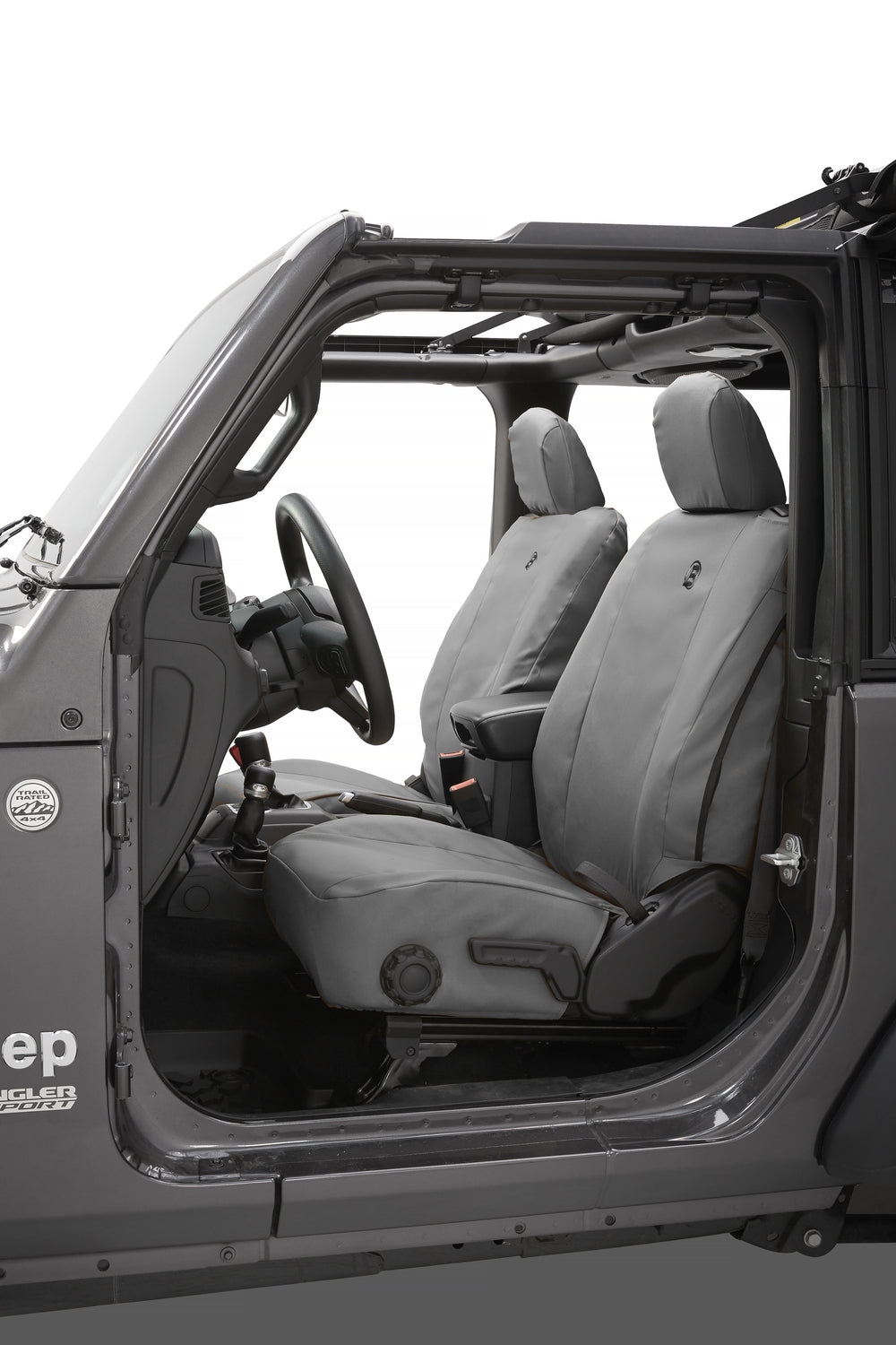 Seat Covers Jeep '18-26 Wrangler JL 2-Door Front Charcoal Bestop