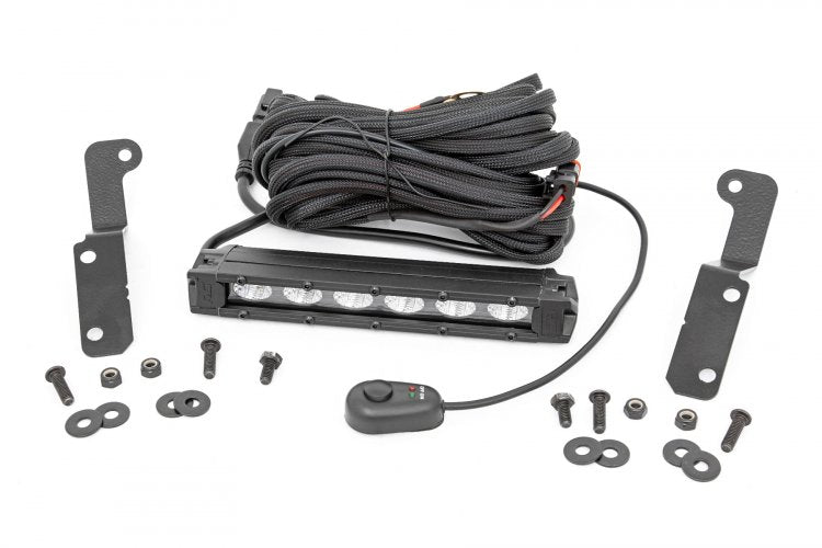 Rough Country LED LIGHT COWL MOUNT | 6" BLACK SLIMLINE | CAN-AM MAVERICK X3 (17-22)