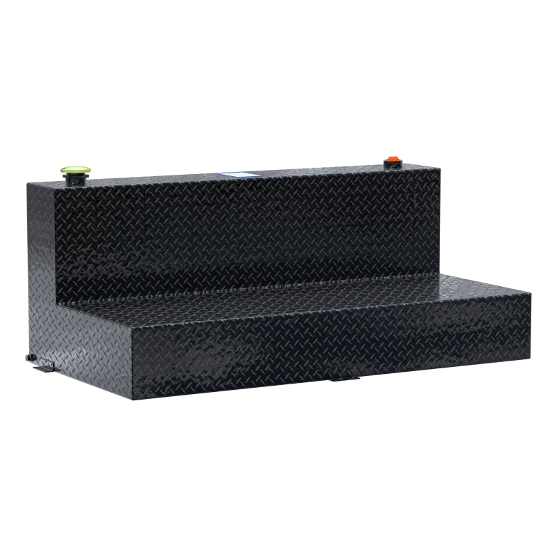 UWS Gloss Black 100-Gallon L-Shape Aluminum Transfer Tank Model TT-100-L-T-P-B