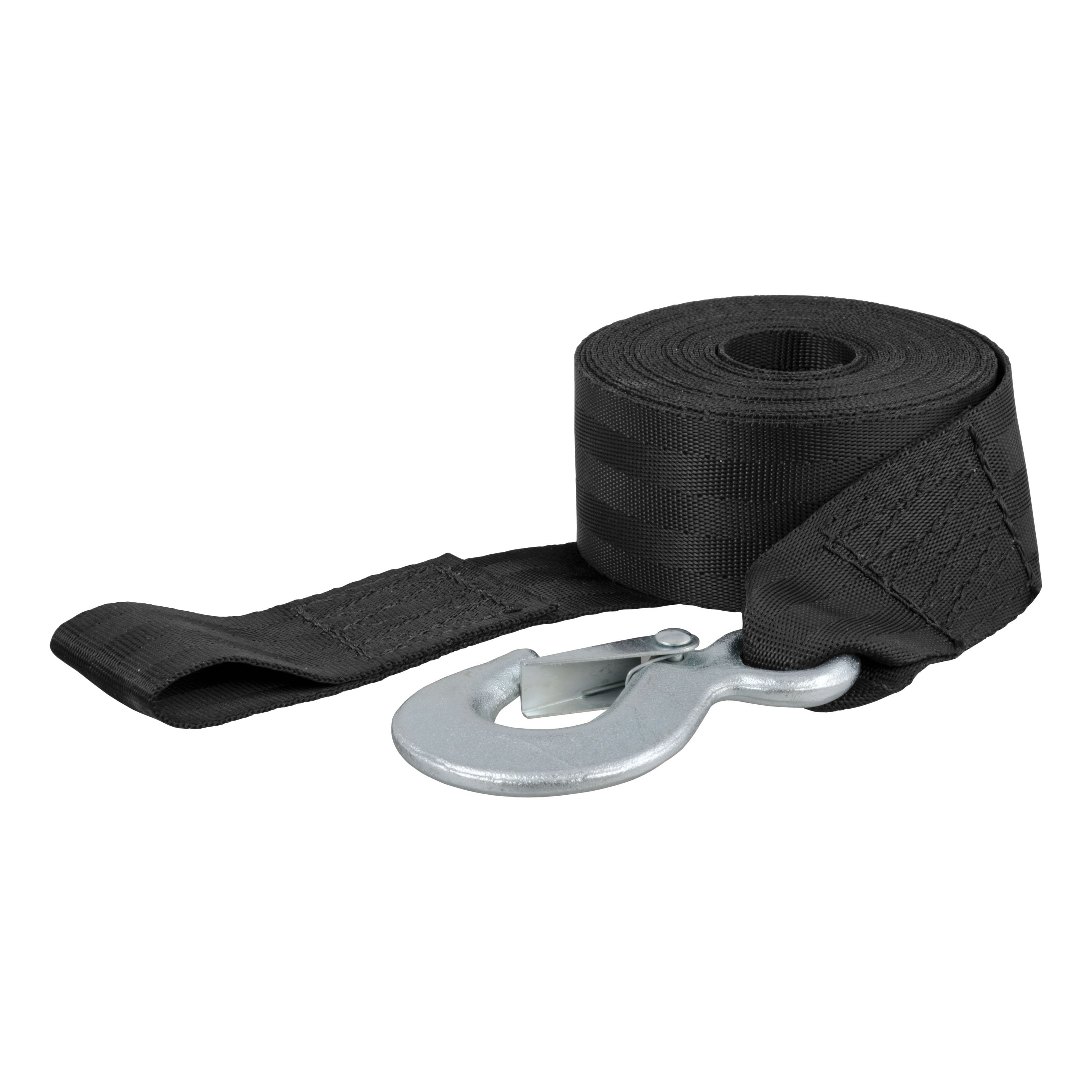 CURT 2-Inch x 20-Foot Nylon Winch Strap with Hook, 3,300 lbs Model 29451