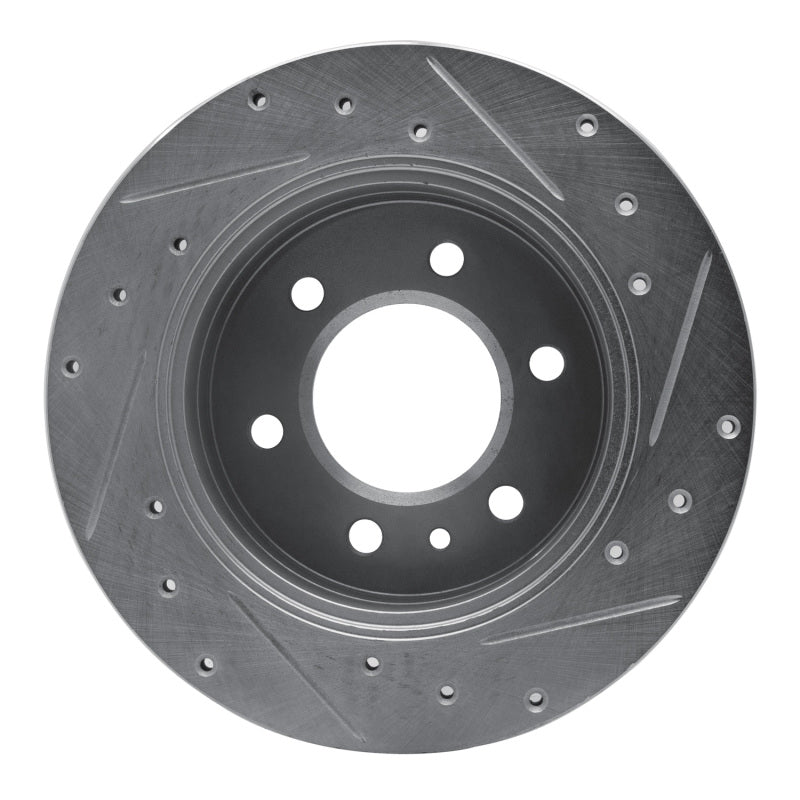 R1 06-18 Dodge Sprinter 3500 Rear Left Drilled & Slotted Silver Brake Rotor