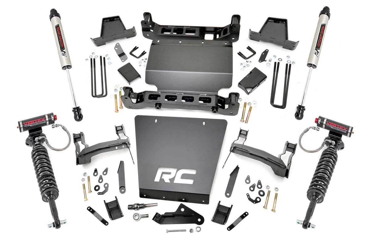7 Inch Lift Kit Bracket Vertex/V2 Shks Silverado/Sierra 1500 (14-16) Rough Country