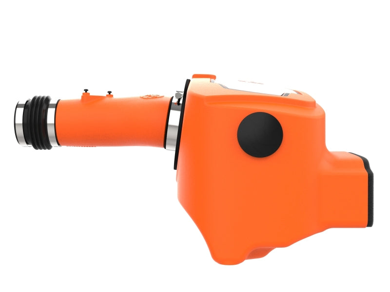 AFE Momentum sealed intake system for 2022-2025 Toyota Land Cruiser J300 V6-3.3L, featuring a vibrant orange design.