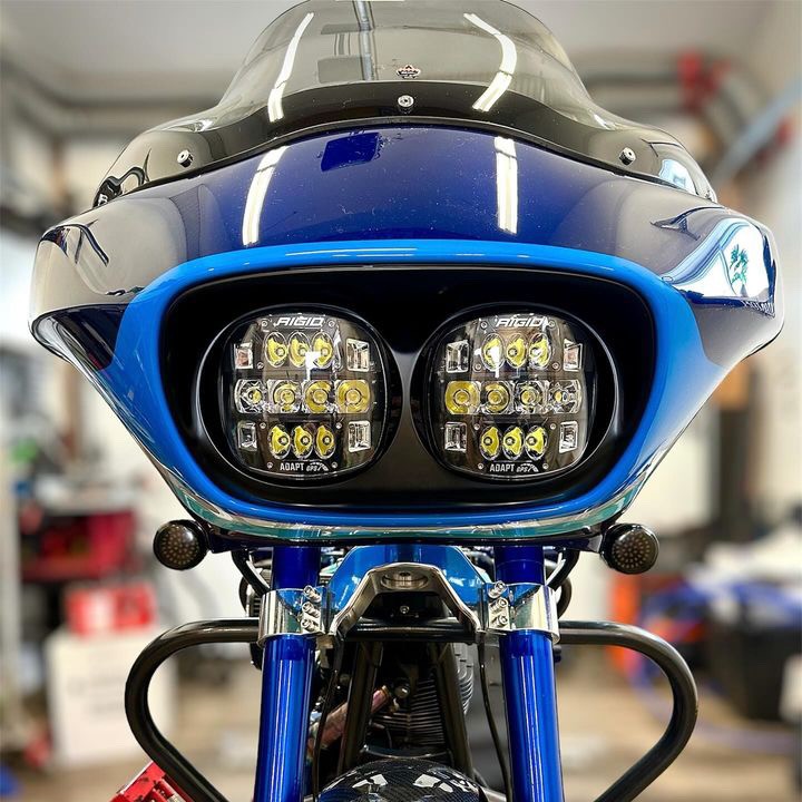 13 DOWN ROAD GLIDE RIGID INDUSTRIES ADAPT XP MOUNTING BRACKET AND WIRING HARNESS