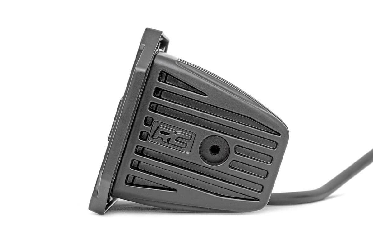 ROUGH COUNTRY 2-INCH SQUARE CREE LED LIGHTS - (PAIR | BLACK SERIES W/ AMBER DRL)