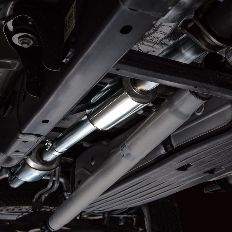 AWE Tuning 2021+ Ford F-150 Tremor (w/ Bumper Cutouts) 0FG Resonated Cat-Back - Diamond Black Tips