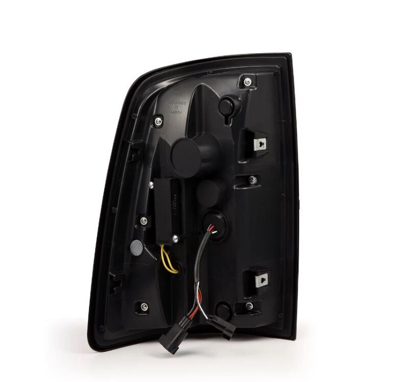AlphaRex LUXX-Series LED taillights for 09-18 Dodge RAM in black and red, featuring active light technology and a sleek design.