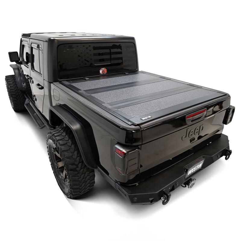 Westin 20-26 Jeep Gladiator JT 4WD 5ft. Bed Hard Tri-Fold Tonneau Cover - Black