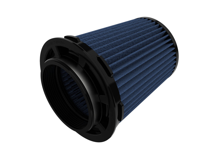 afe Momentum Intake Replacement Air Filter with dimensions 4 IN F x 6 IN B x 4-3/4 IN T x 7 IN H, featuring a blue filter media.
