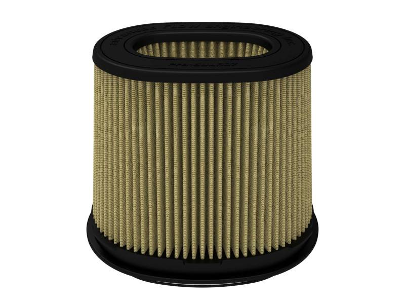 aFe Magnum FLOW Pro GUARD7 Air Filter featuring a cylindrical design with pleated filter media for enhanced airflow and filtration.