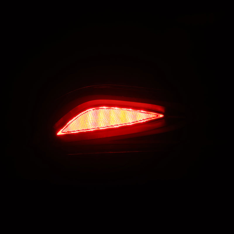AlphaRex LUXX-Series FT-1 Style LED tail lights for 20-24 Toyota Supra in black, showcasing a sleek design with vibrant red illumination.