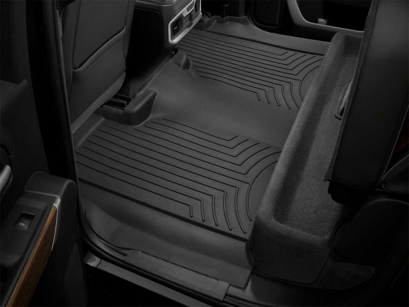 WeatherTech 19-23 Chevrolet Silverado 1500 Crew Cab; Bucket Seating Rear FloorLiner HP - Black