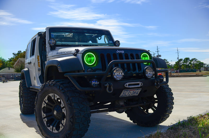 Oracle Jeep Wrangler JK 07-17 LED Waterproof Halo Kit - ColorSHIFT w/o Controller
