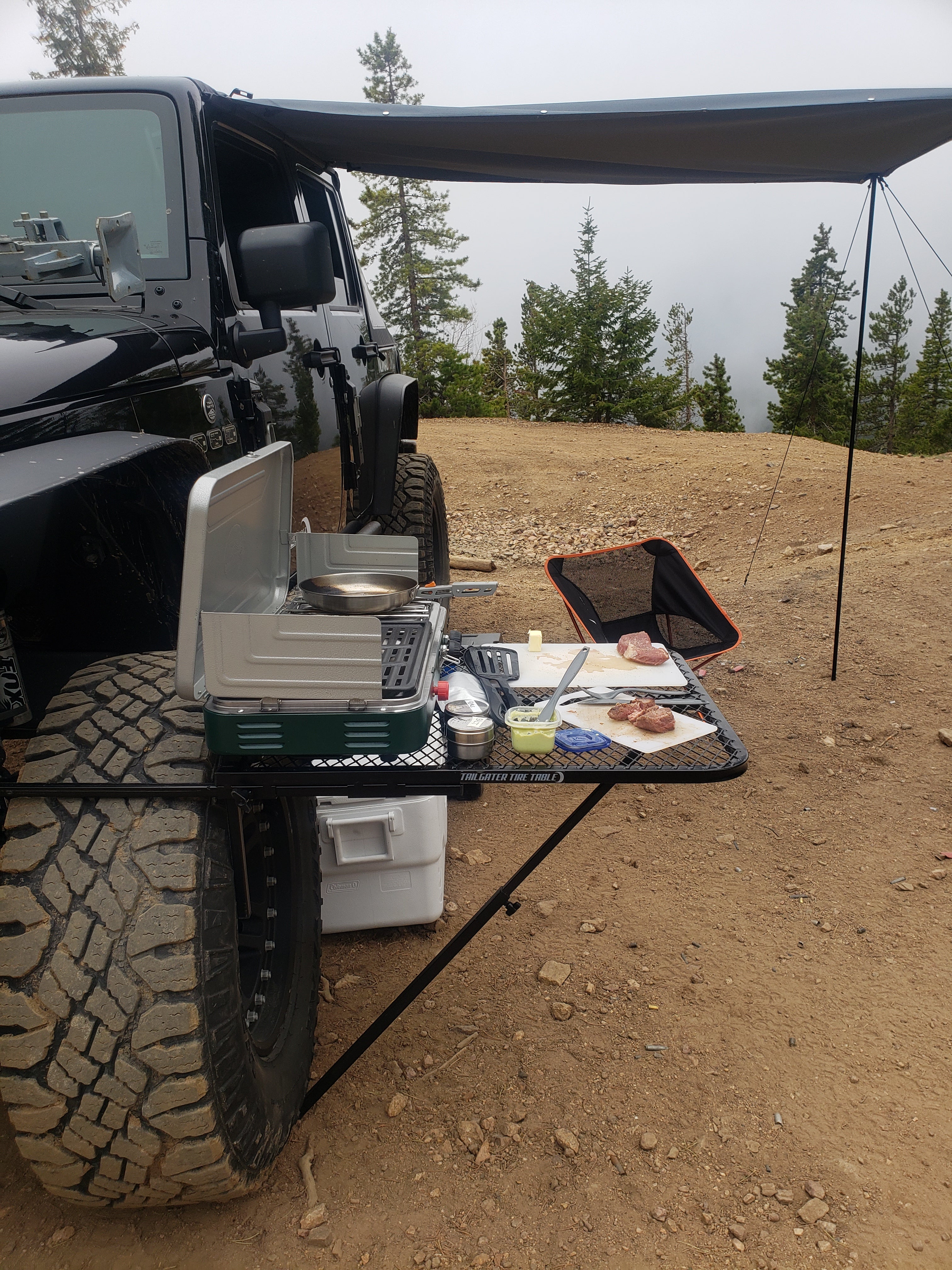 Medium Steel Camping Tire Table