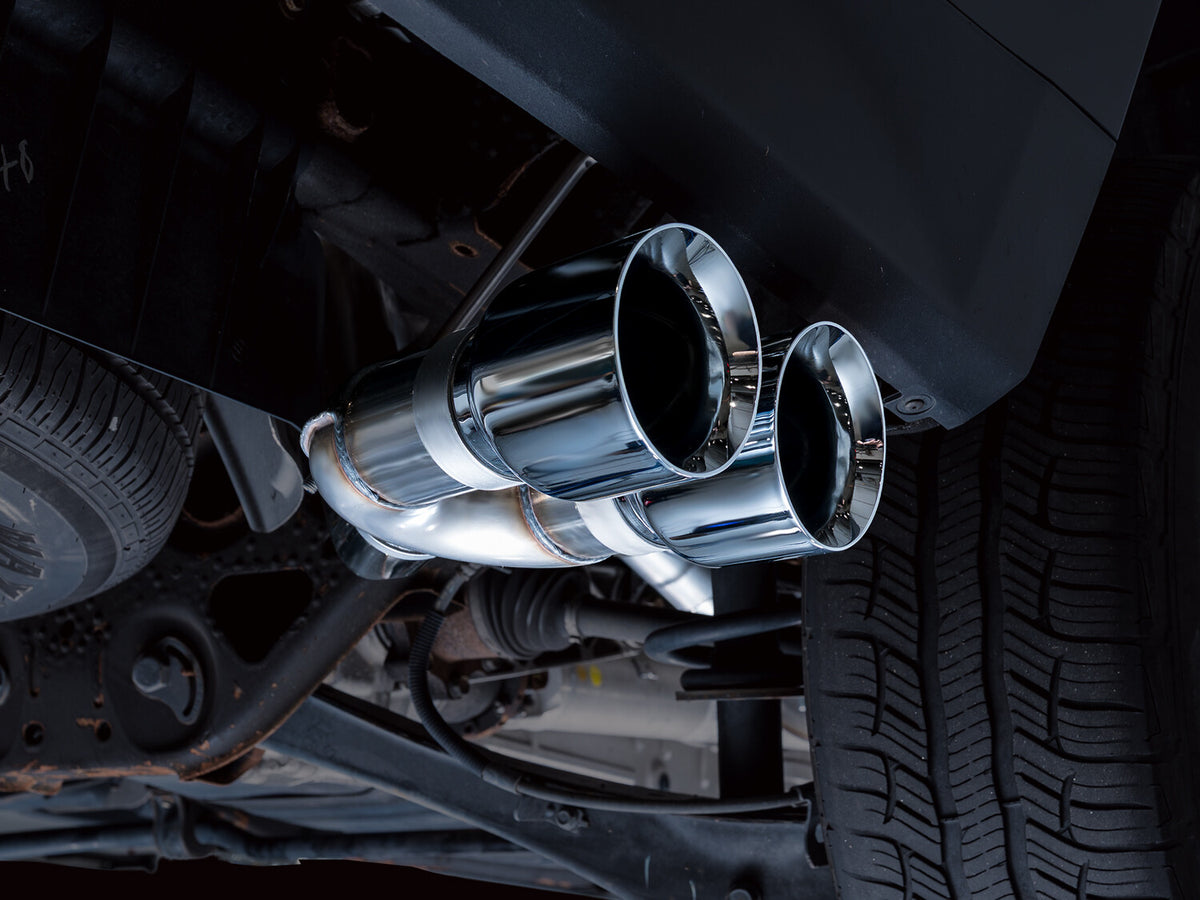 0FG Catback Side Exit Exhaust for 21-Present Tahoe/Yukon 5.3L - 4.5 Inch Chrome Silver Tips AWE Tuning