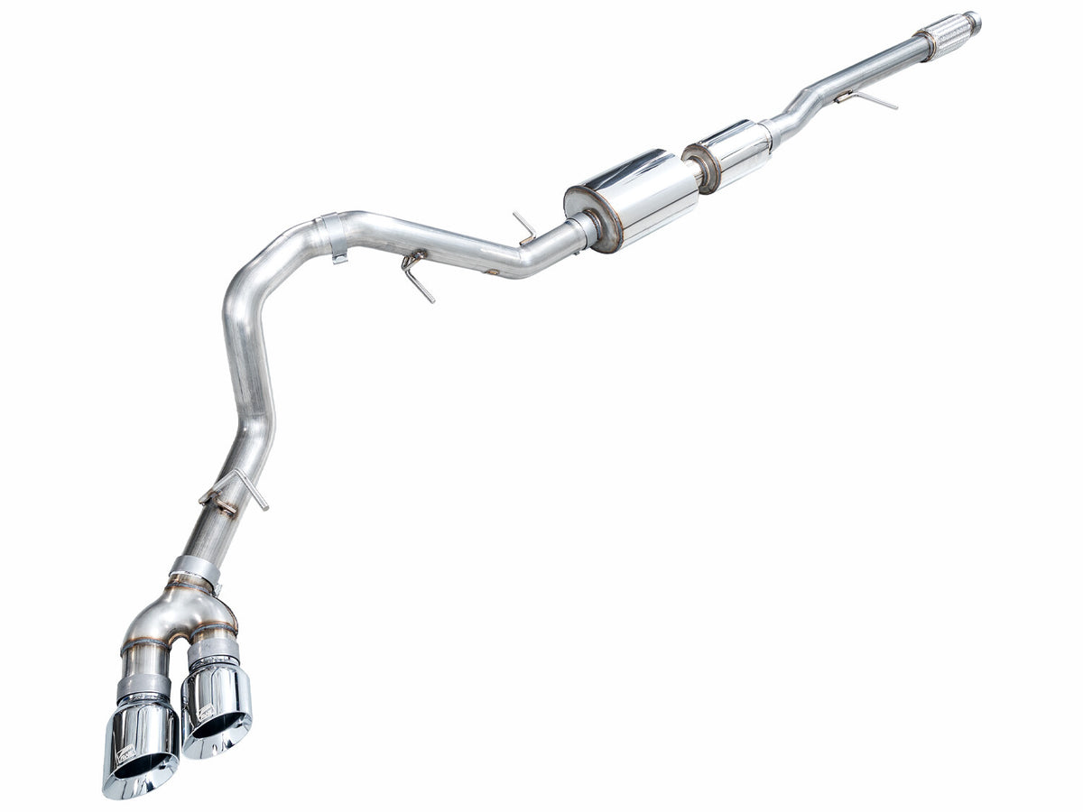 0FG Catback Side Exit Exhaust for 21-Present Suburban/Yukon XL 5.3L - 4.5 Inch Chrome Silver Tips AWE Tuning