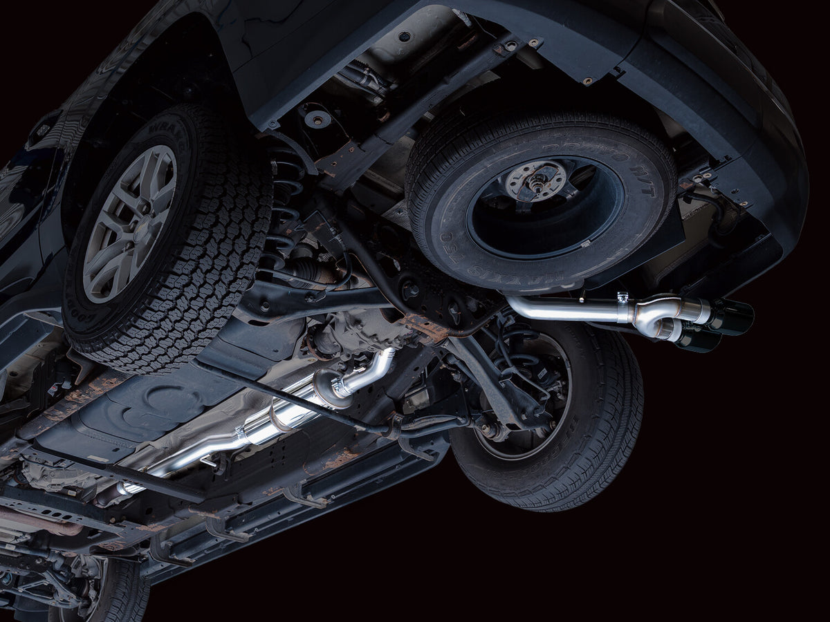 0FG Catback Side Exit Exhaust for 21-Present Tahoe/Yukon 5.3L - 4.5 Inch Diamond Black Tips AWE Tuning