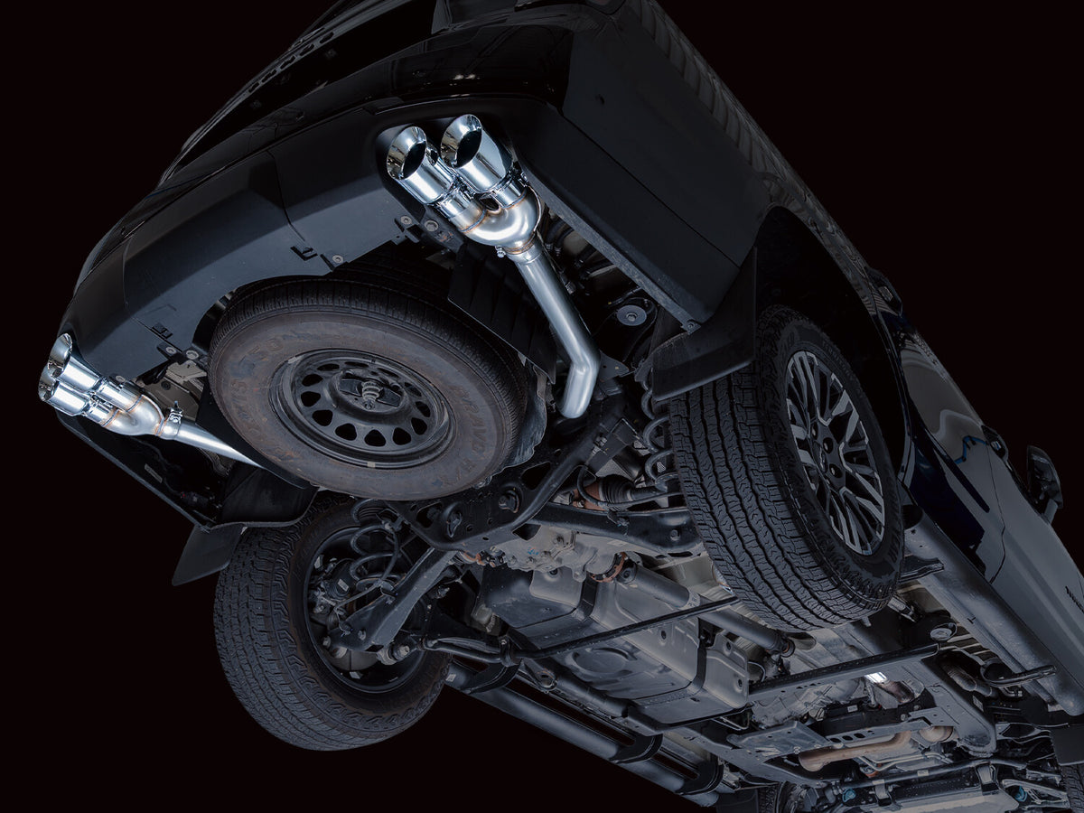 0FG Catback Split Rear Exit Exhaust for 21-Present Suburban/Yukon XL 5.3L - 4.5 Inch Quad Chrome Silver Tips AWE Tuning